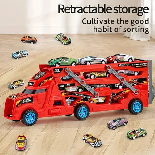 Camión de juguete transformable para niños, modelo educativo, pista plegable, vehículo de carreras - Quierox - Tienda Online