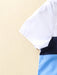 Camisa con bloques de color combinado con shorts para niños - Quierox - Tienda Online