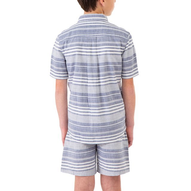 Camisa de algodón tejida de manga corta de US Polo Assn (para niños) - Quierox - Tienda Online