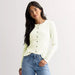 Camisa de manga larga con botones acanalada Sonoma Goods For Life® para mujer - Quierox - Tienda Online