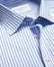 Camisa de sarga a rayas que no necesita planchado - Azul aciano - Quierox - Tienda Online