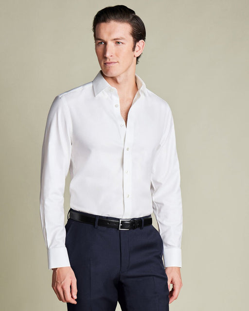 Camisa de sarga blanca que no necesita planchado - Quierox - Tienda Online