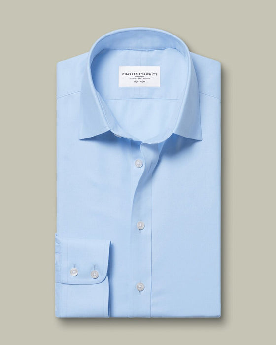 Camisa de sarga que no necesita planchado - Azul cielo - Quierox - Tienda Online