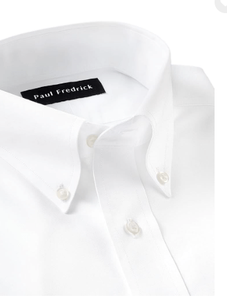 Camisa de vestir de algodón con punta puntiaguda, de Paul Fredrick - Quierox - Tienda Online