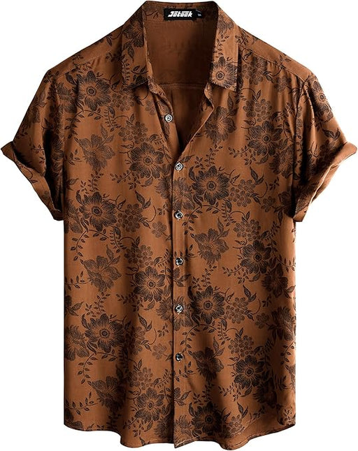 Camisa hawaiana de manga corta con botones para hombre JOTOOK - Quierox - Tienda Online