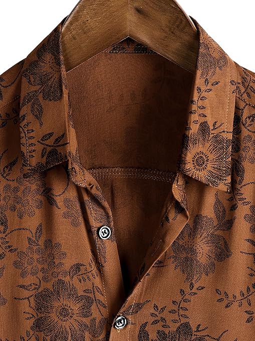 Camisa hawaiana de manga corta con botones para hombre JOTOOK - Quierox - Tienda Online