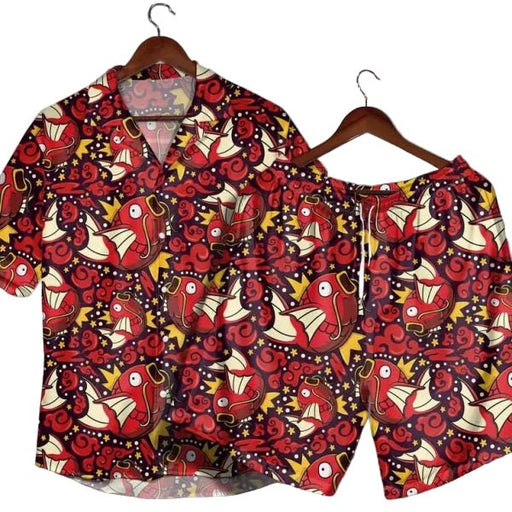 Camisa hawaiana y pantalones cortos de Magikarp Pokémon - Quierox - Tienda Online