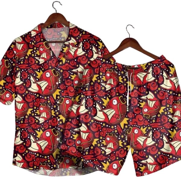 Camisa hawaiana y pantalones cortos de Magikarp Pokémon - Quierox - Tienda Online