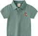 Camisa polo de piqué de manga corta para niños pequeños con botones impresos - Quierox - Tienda Online