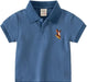 Camisa polo de piqué de manga corta para niños pequeños con botones impresos - Quierox - Tienda Online