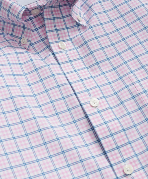 Camisa tipo polo de algodón elástico sin planchado, cuello abotonado y cuadros gráficos - Quierox - Tienda Online