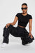 Camisa Top Judia Cuello Redondo - Negro - Quierox - Tienda Online
