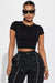 Camisa Top Judia Cuello Redondo - Negro - Quierox - Tienda Online