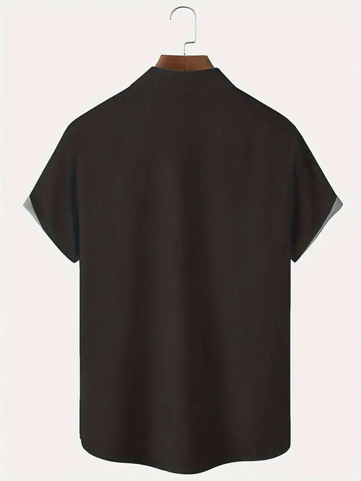 Camisa Vintage de Talla Grande para Hombre - Estilo Geométrico con Cuello Solapa - Quierox - Tienda Online