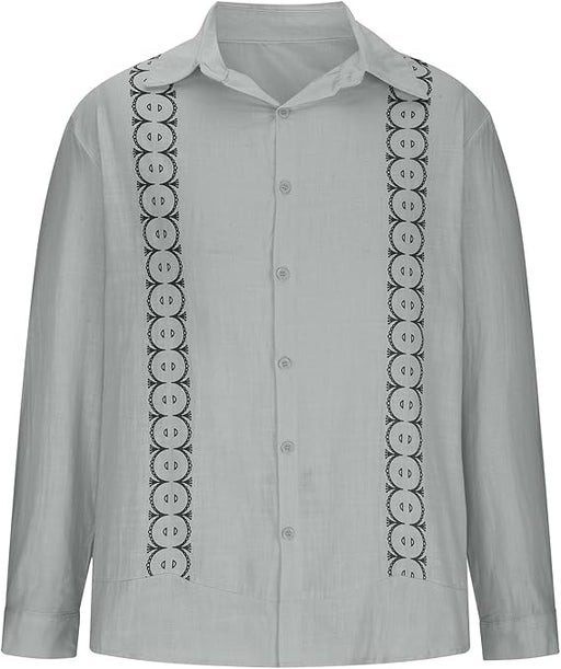 Camisas de algodón y lino con botones para hombre - Quierox - Tienda Online