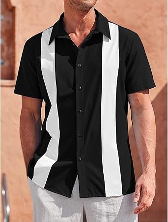 Camisas de bolos vintage, manga corta, con botones, guayabera, playeras para hombre - Quierox - Tienda Online