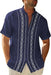 Camisas de guayabera cubana para hombre, manga corta, casual, con botones, para playa - Quierox - Tienda Online