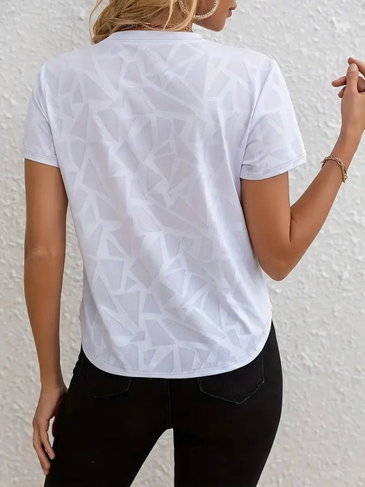 Camiseta Casual Blanca para Mujer - Cuello Redondo, Ajuste Relajado - Quierox - Tienda Online