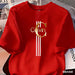 Camiseta casual de manga corta con cuello redondo con estampado de calvin - Quierox - Tienda Online