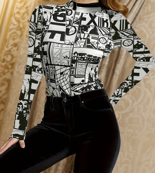 Camiseta casual versátil estampada - Quierox - Tienda Online