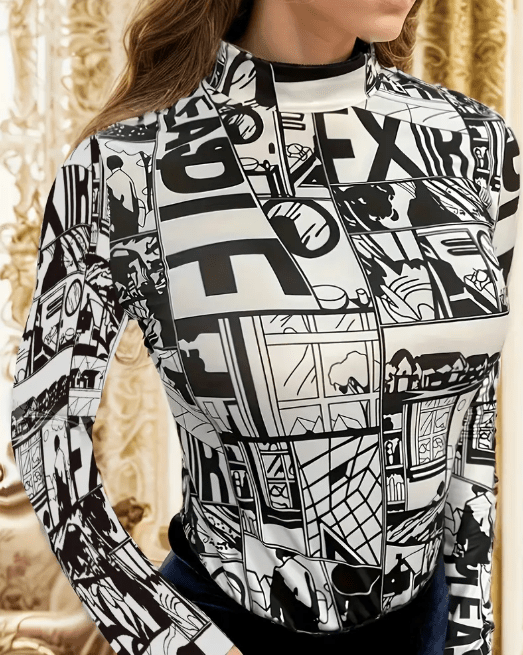 Camiseta casual versátil estampada - Quierox - Tienda Online