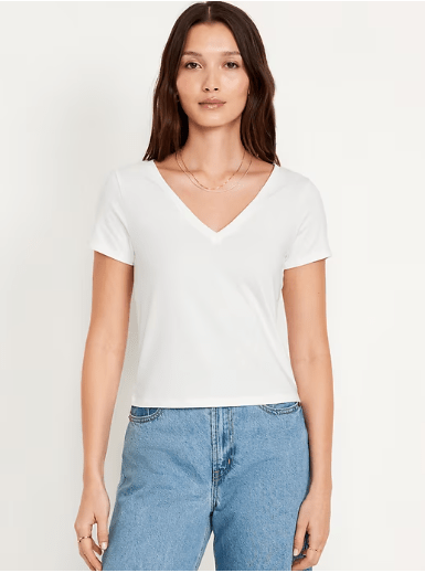 Camiseta con cuello en V de Bestee - Quierox - Tienda Online