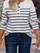 Camiseta con estampado de rayas con botones - Quierox - Tienda Online