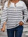 Camiseta con estampado de rayas con botones - Quierox - Tienda Online