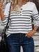 Camiseta con estampado de rayas con botones - Quierox - Tienda Online