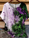 Camiseta con estampado floral blusa informal de manga corta - Quierox - Tienda Online