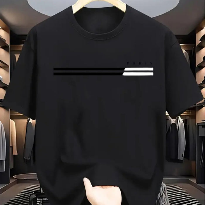 Camiseta de ajuste holgado con estampado de París para hombre - Quierox - Tienda Online