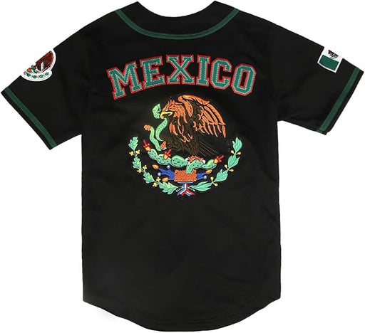 Camiseta de béisbol juvenil de México con botones - Quierox - Tienda Online
