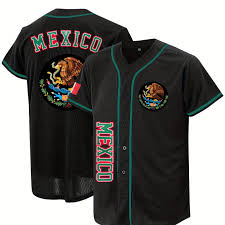 Camiseta de béisbol juvenil de México con botones - Quierox - Tienda Online