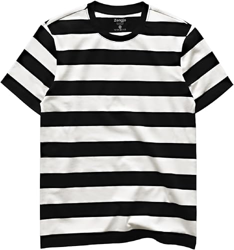 Camiseta de manga corta a rayas para hombre - Quierox - Tienda Online