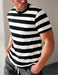 Camiseta de manga corta a rayas para hombre - Quierox - Tienda Online