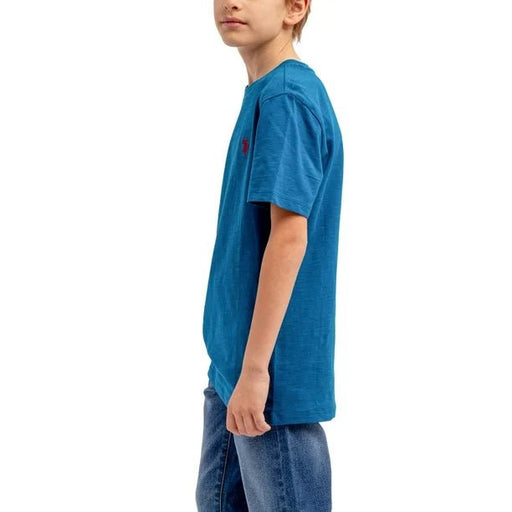 Camiseta de manga corta con cuello redondo para niño de US Polo Assn., azul - Quierox - Tienda Online