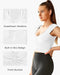 Camiseta deportiva sin mangas para mujer, para yoga, corte largo, con recorte, de manga corta - Quierox - Tienda Online