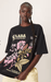 Camiseta extragrande de ASOS DESIGN con estampado floral de Nevada en color negro - Quierox - Tienda Online