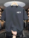 Camiseta HEY para hombre con logo pequeño en el pecho - Corte holgado, manga corta - Quierox - Tienda Online