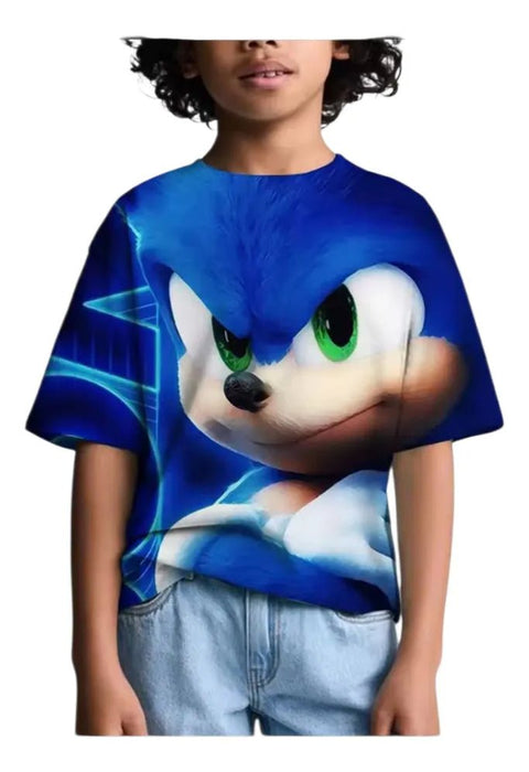 Camiseta Infantil Sonic Exclusivo de Manga Corta - Quierox - Tienda Online