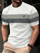 Camiseta manga corta para hombreestampado a rayas - Quierox - Tienda Online