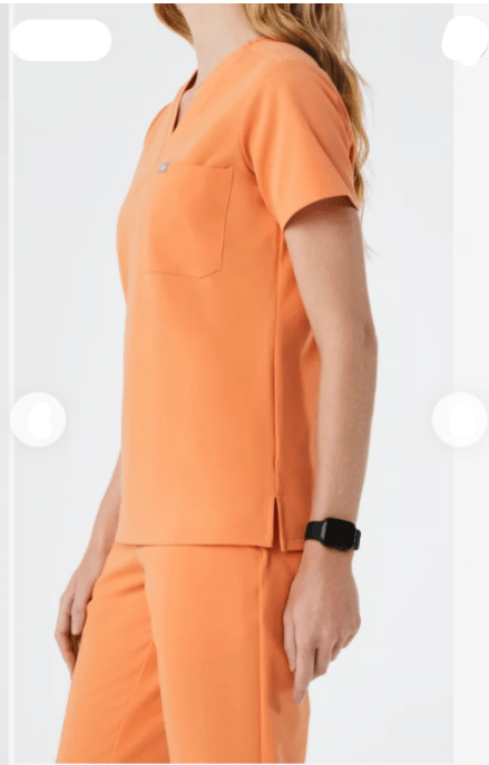 Camiseta medica para mujeres Figs Shaka Naranja - Quierox - Tienda Online