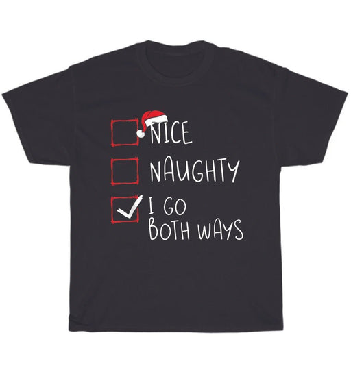 Camiseta navideña Bonita y traviesa, voy en ambos sentidos, lista navideña - Quierox - Tienda Online