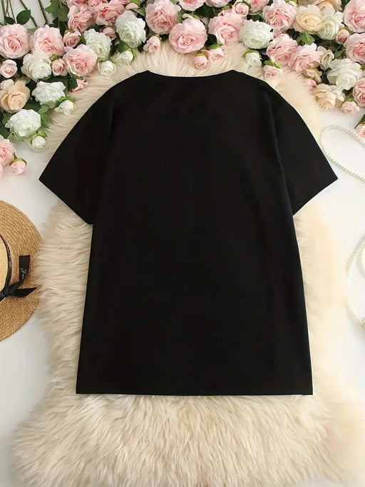 Camiseta negra de talla grande para hombre y mujer con estampado de fases lunares - Quierox - Tienda Online