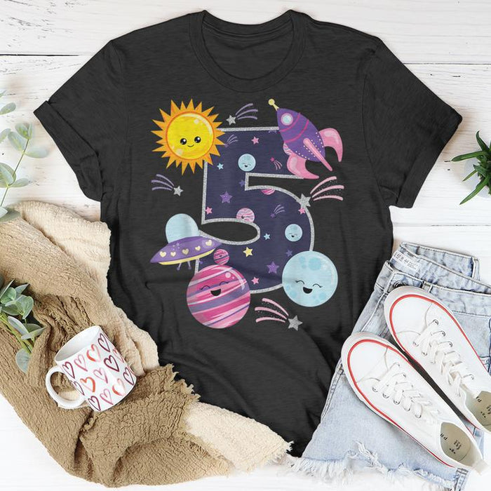 Camiseta para mujer con temática espacial para niña de 3 años, fiesta de 3.º cumpleaños - Quierox - Tienda Online