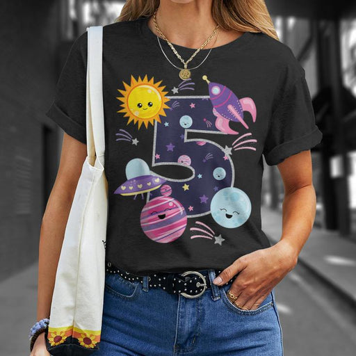 Camiseta para mujer con temática espacial para niña de 3 años, fiesta de 3.º cumpleaños - Quierox - Tienda Online
