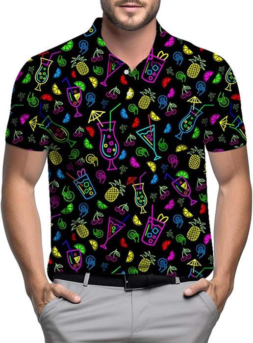 Camiseta polo de manga corta para hombre estilo retro años 80 y 90 - Quierox - Tienda Online