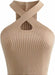 Camiseta sin mangas con cuello halter para mujer de punto acanalado - Quierox - Tienda Online