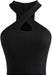 Camiseta sin mangas con cuello halter para mujer de punto acanalado - Quierox - Tienda Online