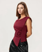Camiseta sin mangas fruncida - Quierox - Tienda Online